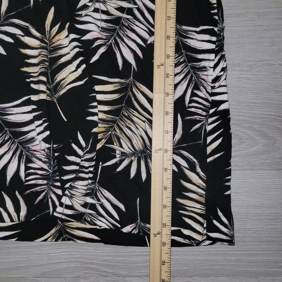 J JILL M Hawaiian Print Floral Short Sleeve Summer Beach Comfort Casual Blouse - Picture 7 of 8